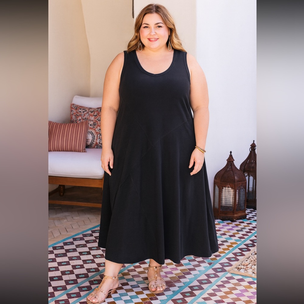 Soft Surroundings‎ Bailey Maxi Dress in Black Size 2X